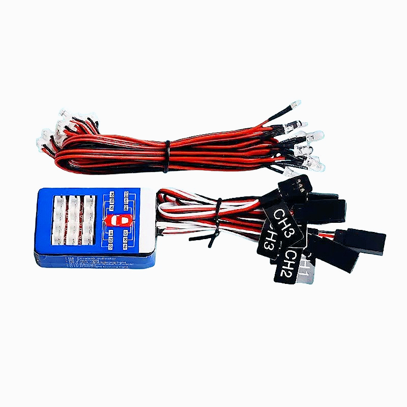 Drone Racing Receiver - Tamiya afstandsbediening modelauto 12 LED-lichtgroep Drieweg