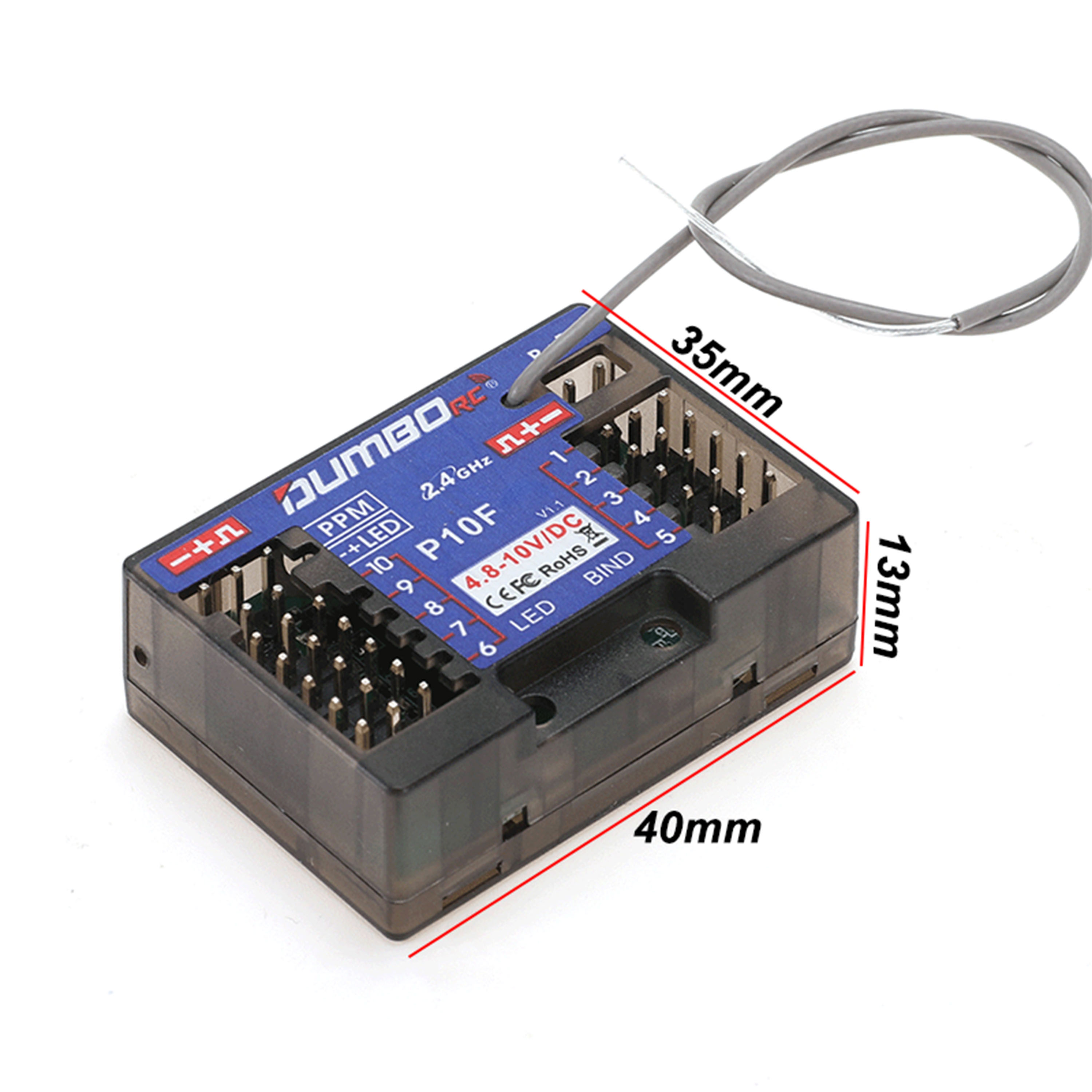 DUMBORC P10F P10FG 10CH 2,4 GH - Drone Racing Receiver recensie en prijs